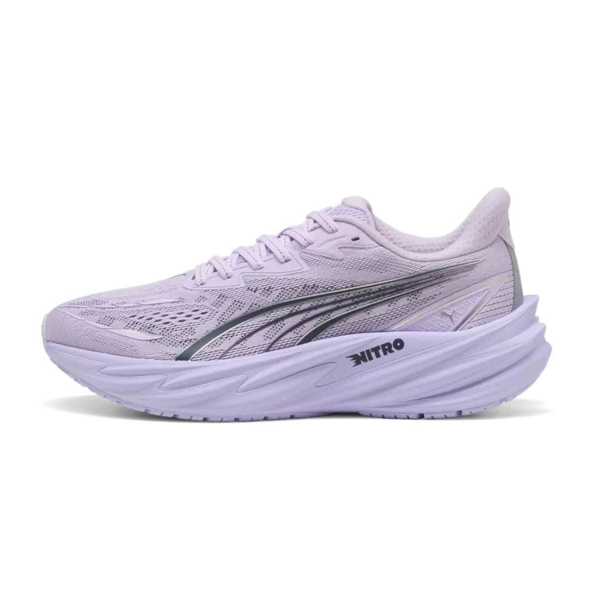 Puma Velocity NITRO 5 Damen-Laufschuhe Lila/Schwarz AW26, Größe 40 - EUR