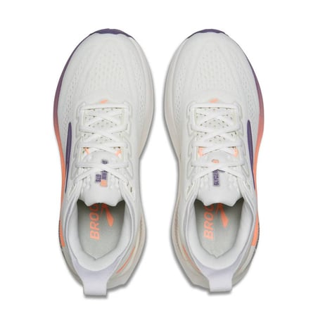 Tênis Brooks Glycerin GTS 23 Branco Laranja AW26 Feminino