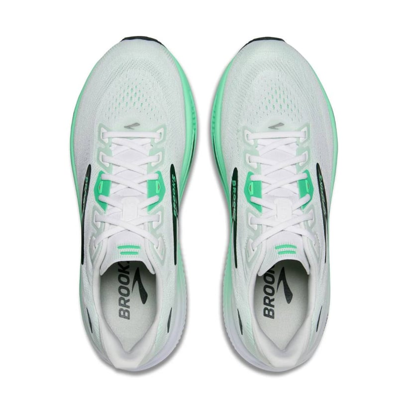 Brooks Ghost 18 hardloopschoenen Wit Groen AW26