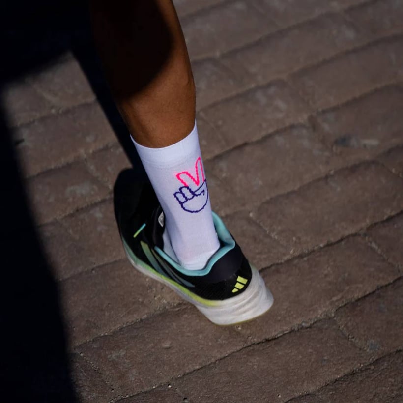 Meias Sporcks Run Club Branco Rosa