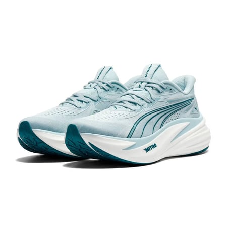 Puma MagMax NITRO 2 hardloopschoenen Blauw Wit SS26 Dames