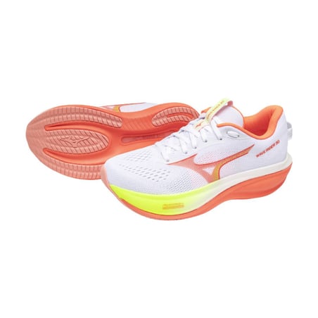 Mizuno Wave Rider 30 Laufschuhe Weiß Orange AW26 Damen