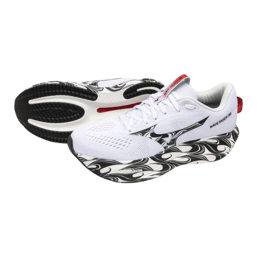 Mizuno Wave Rider 30 Laufschuhe Weiß Schwarz...