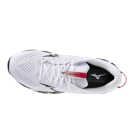Zapatillas Mizuno Wave Rider 30 Blanco Negro AW26 Unisex