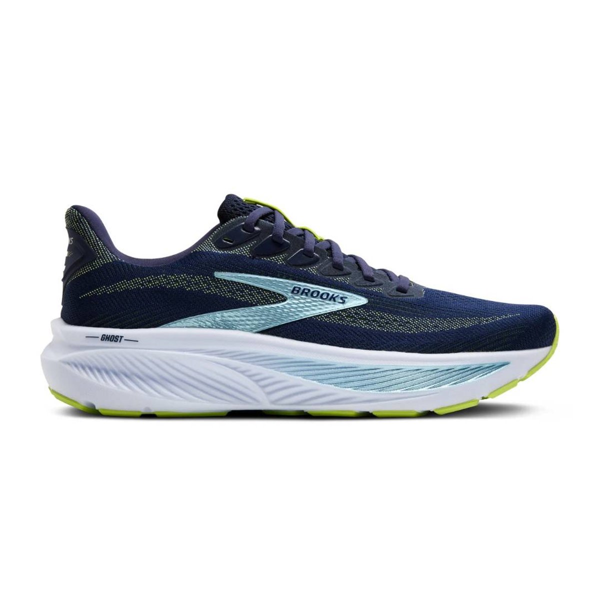 Brooks Ghost 17 Laufschuhe Blau/Grün Wide SS26, Größe 44,5 - EUR