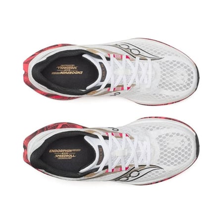 Saucony Endorphin Speed 5 London Laufschuhe Weiß Rot SS26