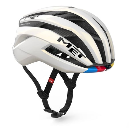 Casco MET Trenta 3K Carbon Edizione Limitata Arcobaleno Bianco