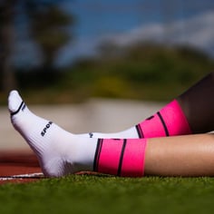 Chaussettes Sporcks Running Star Diva Rose Blanc 2