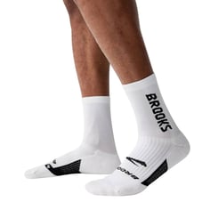 Brooks Ghost Crew Socks White Black