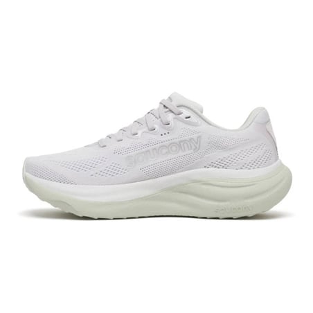 Saucony Ride 19 Laufschuhe Weiß Beige AW26 Damen