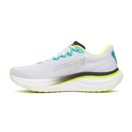 Saucony Ride 19 Running Shoes White Yellow AW26