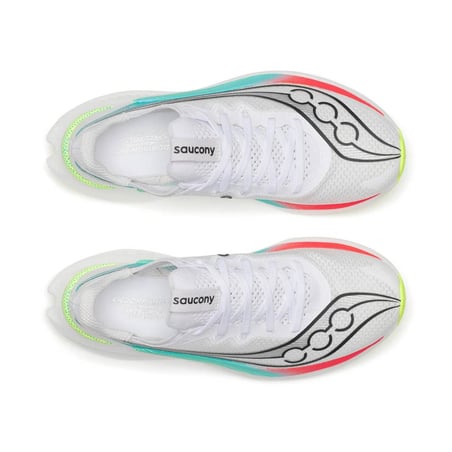 Saucony Endorphin Pro 5 hardloopschoenen Wit Groen AW26 Dames
