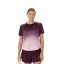 Women's Asics Road Fade Short-Sleeve T-shirt in Burgundy Purple