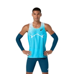 Canotta Asics Metaspeed Blu Bianco