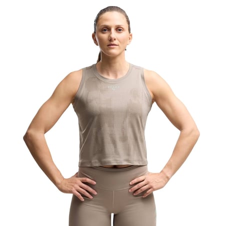 Camiseta Puma Hyrox Cloudspun ThermoAdapt Crop Top Marrón Mujer