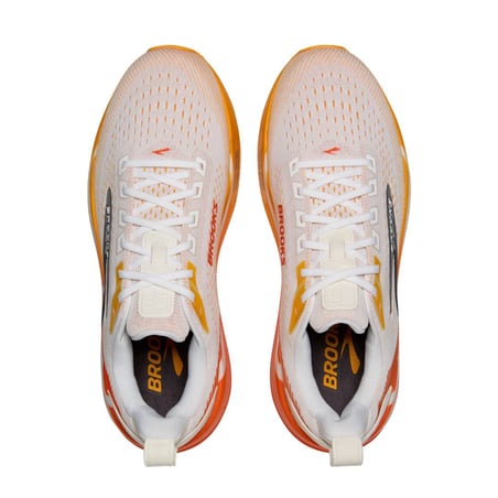 Brooks Ghost Max 4 White Orange Running Shoes AW26