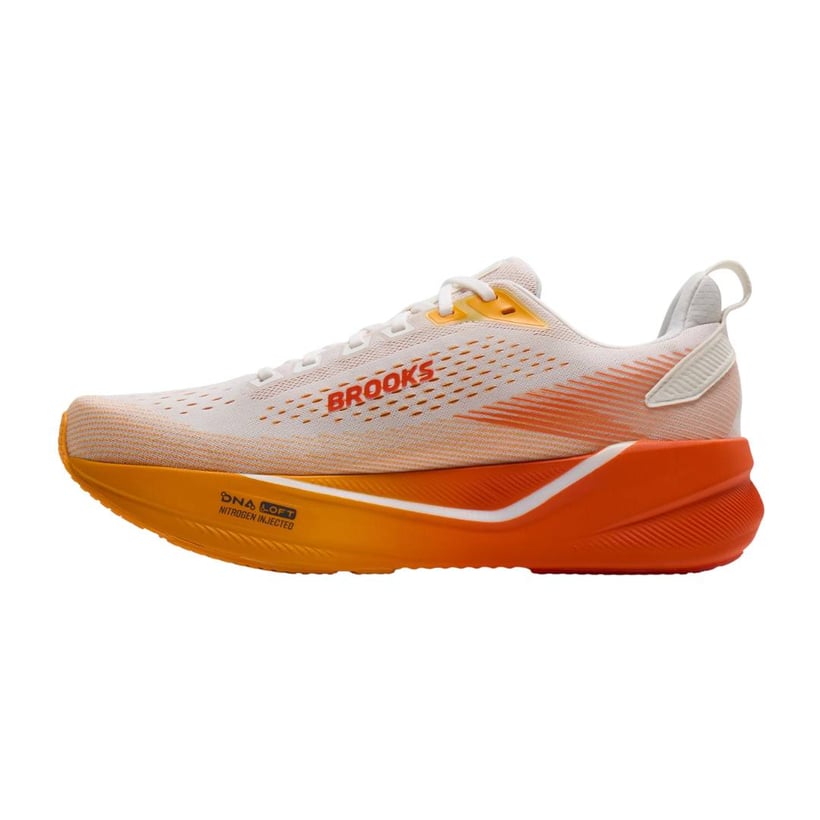 Brooks Ghost Max 4 White Orange Running Shoes AW26