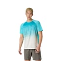 Camiseta Asics Road Fade Manga Azul Blanco