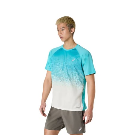 Camiseta Asics Road Fade Azul Blanco