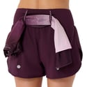 Pantalón Corto Asics Road 3.5in Burdeos Mujer