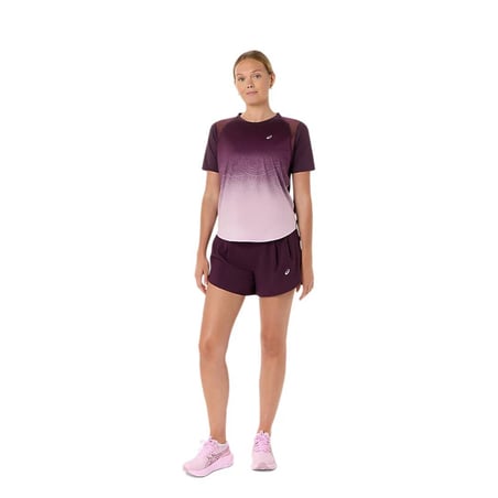 Pantalón Corto Asics Road 3.5in Burdeos Mujer