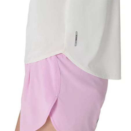 T-shirt Asics Road a manica corta beige da donna