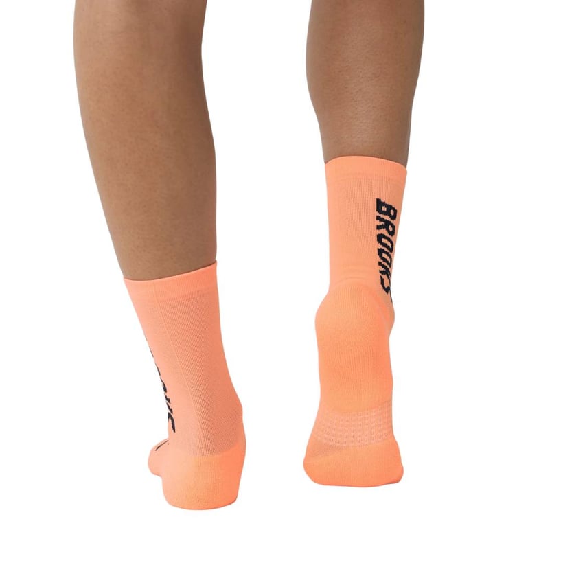 Orange Brooks Ghost Crew Socks