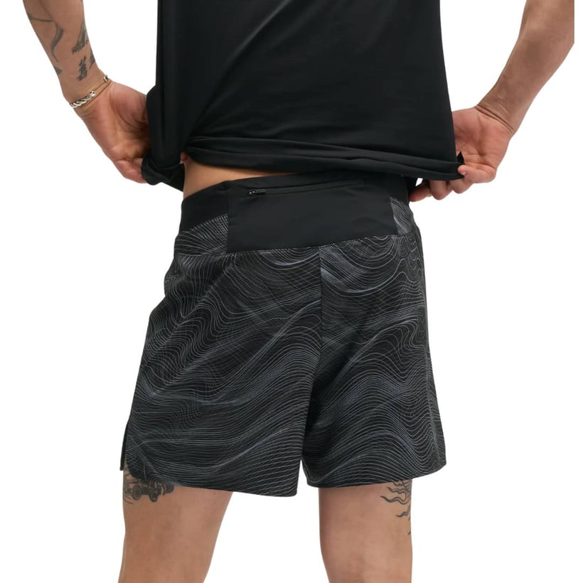 Calção Hoka Glide 5" Preto Cinzento