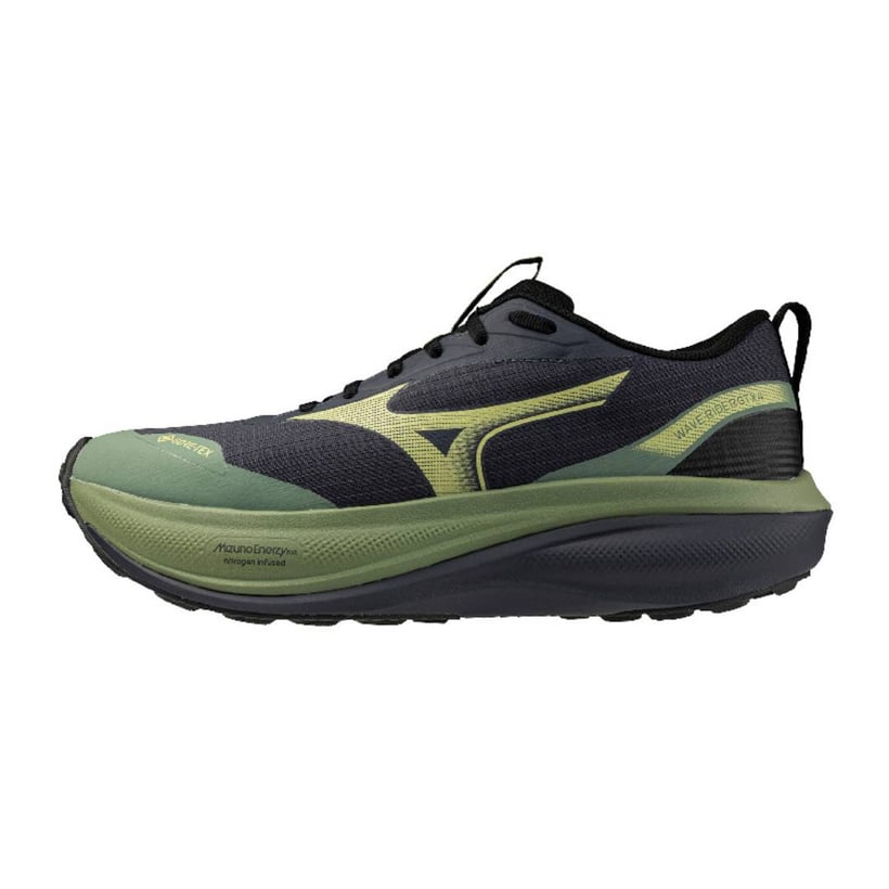 Mizuno Wave Rider GTX 4 Black Green Trainers AW26