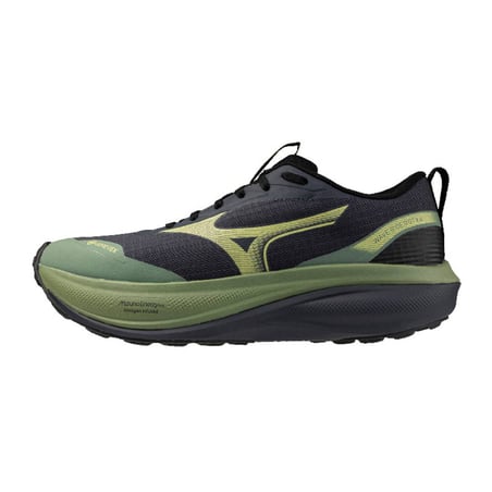 Mizuno Wave Rider GTX 4 Laufschuhe Schwarz Grün AW26