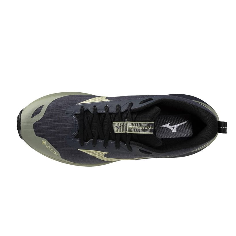Mizuno Wave Rider GTX 4 Black Green Trainers AW26