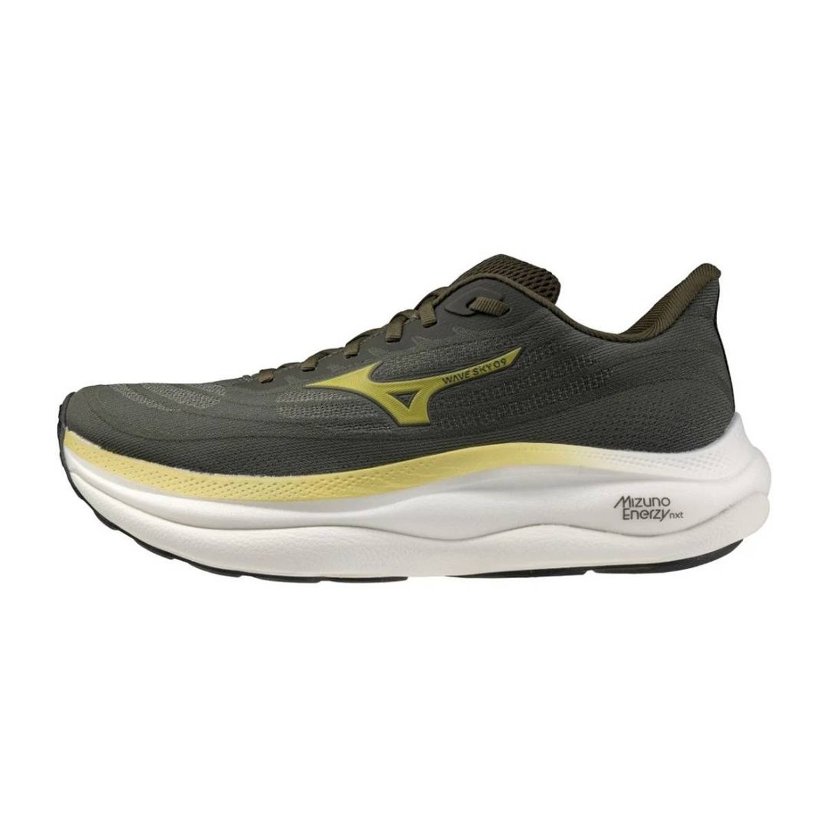 Mizuno Wave Sky 9 Laufschuhe Grau/Gold AW26, Größe 39 - EUR