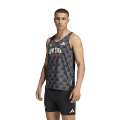 Camiseta Adidas Adizero NYC Gris Negro 2