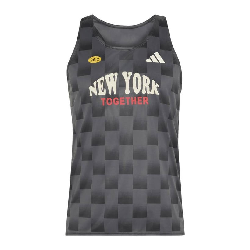 Adidas Adizero NYC Shirt Grau/Schwarz