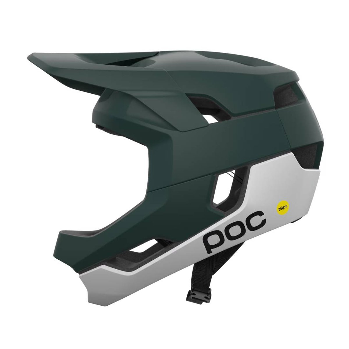POC Otocon Race MIPS Helm Grün Weiß, Größe L: 59-62