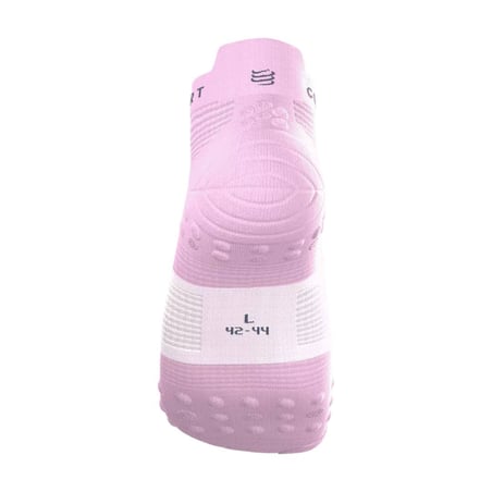 Meias Compressport Pro Racing v4.0 Run Low Rosa Branco
