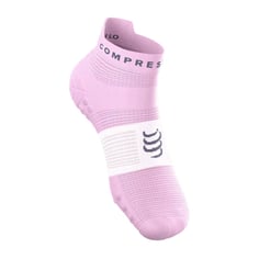 Calcetines Compressport Pro Racing v4.0 Run Low Rosa Blanco 2
