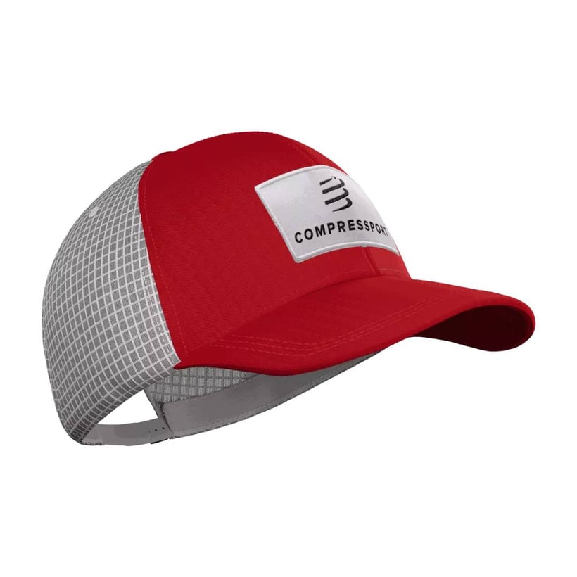 Boné Compressport Trucker 6P Vermelho Branco