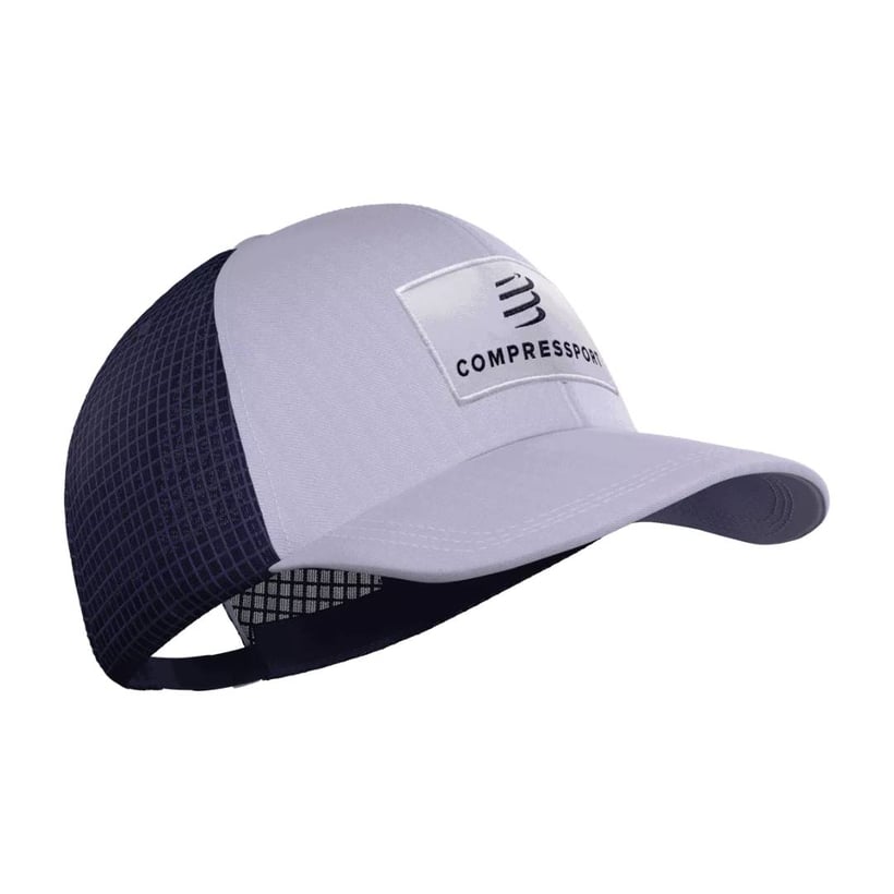 Casquette Compressport Trucker 6P Blanc Bleu