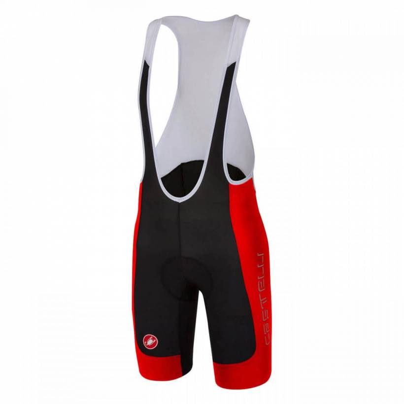 Castelli Evoluzione 2 Bib Shorts Black Red 2017