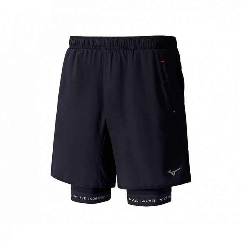 Mizuno Mujin Square 7.5 2in1 Shorts Black