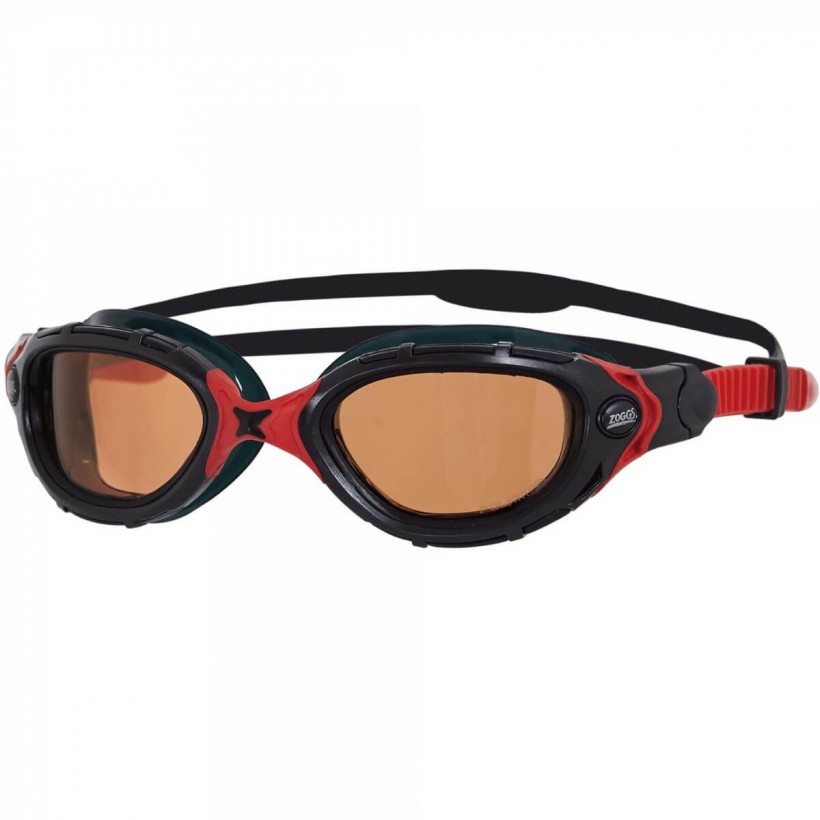 Óculos de natação Zoggs Predator Flex polarizado ultra preto/vermelho 2017