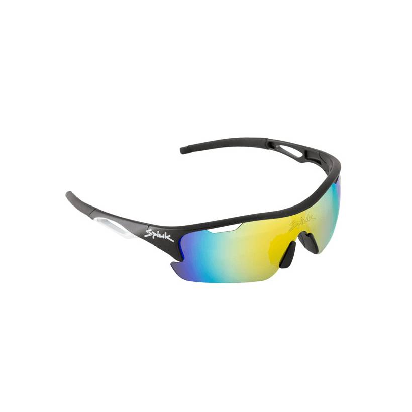 Spiuk Jifter Cycling Glasses Black / White Orange Mirror Lenses