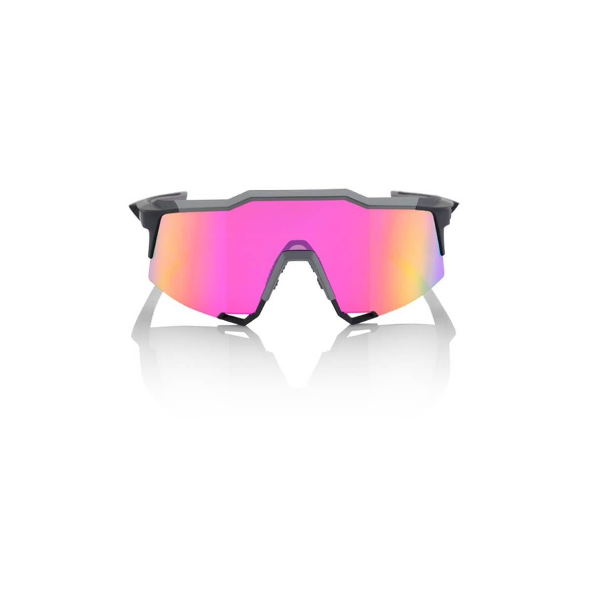 Image of Brille 100% Speedcraft Soft Tact Graphite LL (MULTILAYER PURPLE MIRROR LENS)