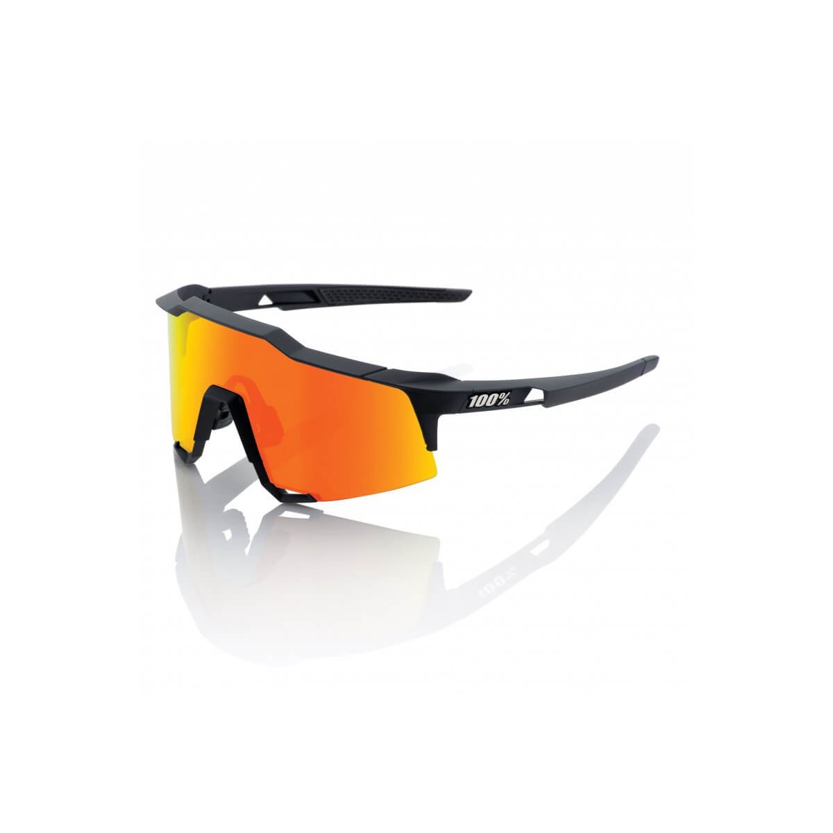 100% Speedcraft Soft Tact Black LL Schutzbrille (HD Multilayer Red Mirror Lens)