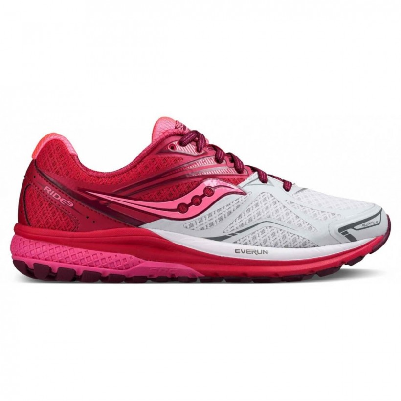 Zapatillas Saucony Ride 9 Rosa Blanco Mujer PV17