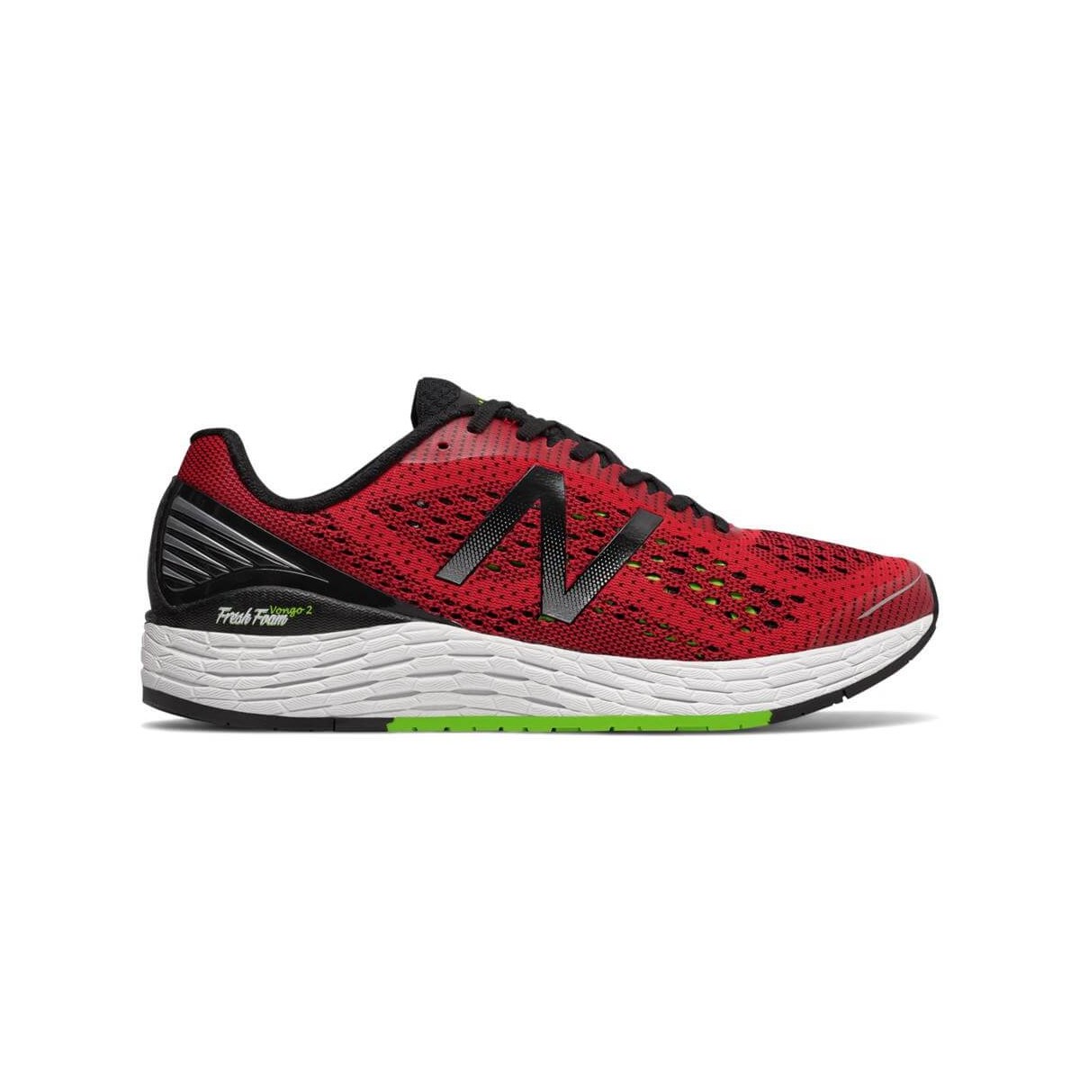 Zapatillas New Balance Fresh Foam Vongo V2 Rojo y lima de hombre