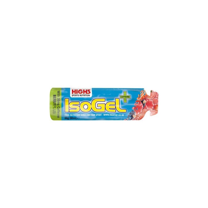 Gel 60g High5 - IsoGel Beerengeschmack mit Koffein