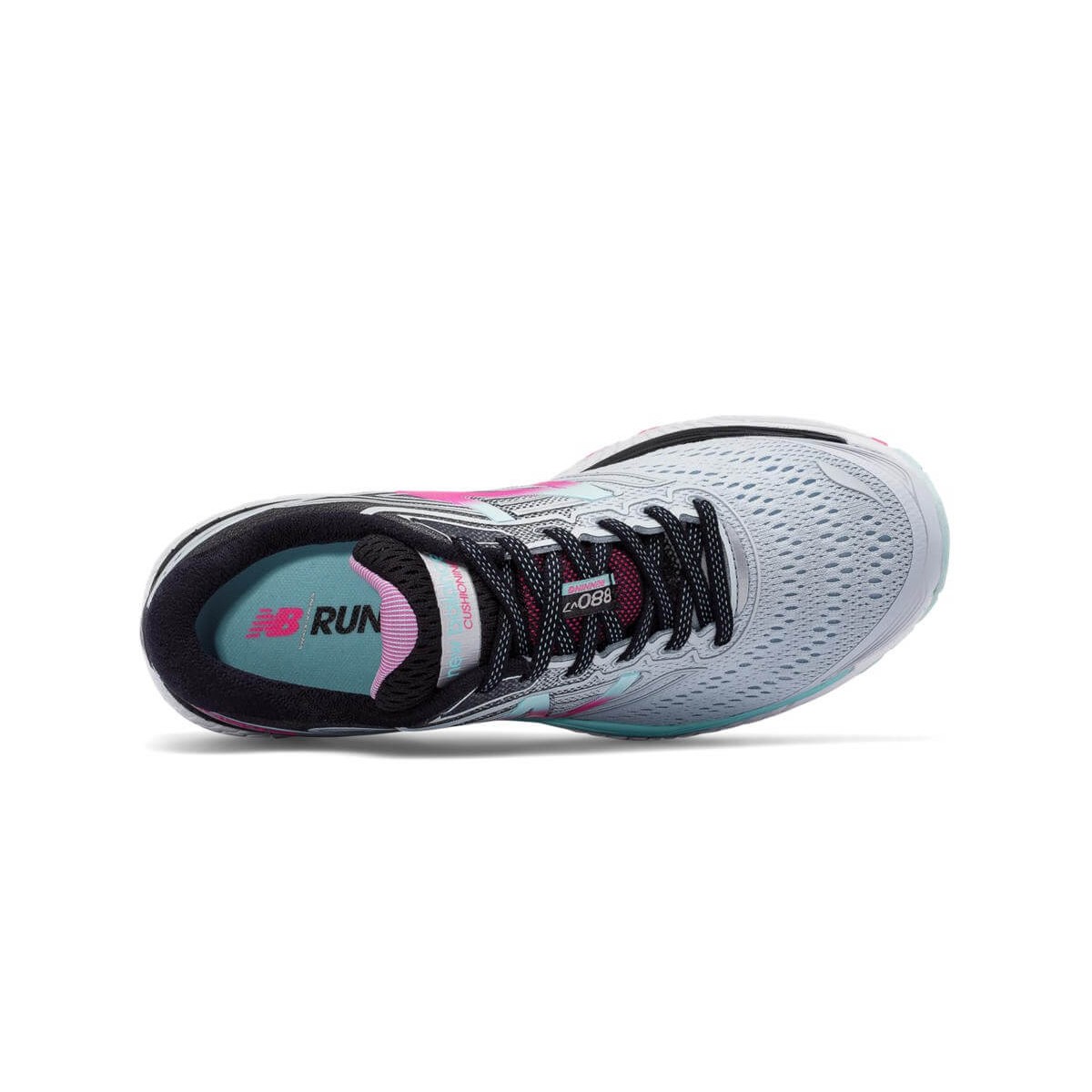 Adaptación Entre Ánimo New Balance 880 v7 Running Shoes Gray Blue / Pink AW17 Woman
