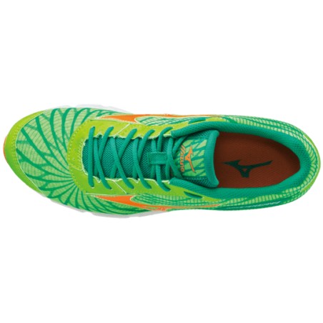 Running shoes Mizuno Wave Hitogami 4 Man Green and orange AW17